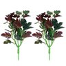 Kit 2 Folhagens Artificial Prime Verde e Vinho Bordô 30cm - 1