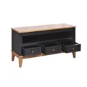 Ver imagem 2 de Rack Retrô de Madeira 3 Gavetas Amêndoa/Preto