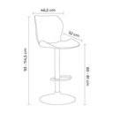 Ver imagem 5 de Banqueta Itajaí Pu Marrom Mogno Base Disco Preta - 76859