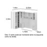 Quarto Modulado Casal Cama Queen Mdf Lotus Belmax:carvalho - 4