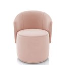 Ver imagem 5 de Poltrona Decorativa Orgânica Fixa para Sala Kit 2 Malu Veludo Rosê M11 - D’Rossi