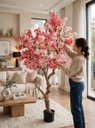 Ver imagem 2 de Árvore Cerejeira Artificial Premium 2.20m, Plantas para Decoração de Casa.