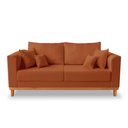 Ver imagem 1 de Sofá Vintage Viena 3 Lugares Suede Terracota - Madeira Prima Deccor