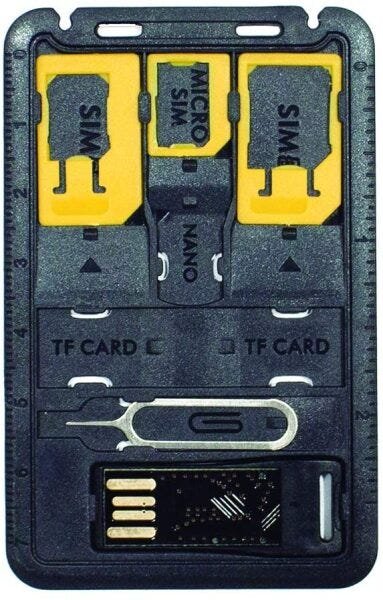 Case para Chips Cartao Micro SD Adaptador Newlink Ad200 - 1