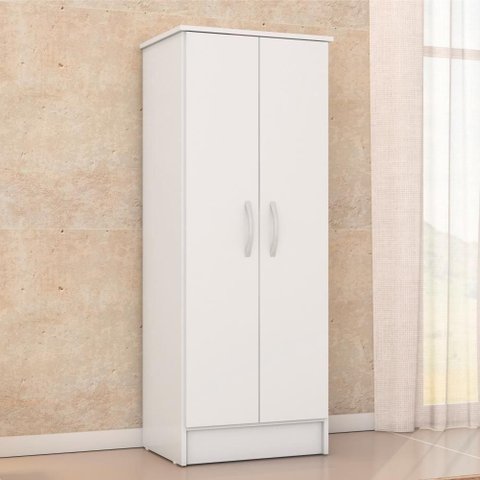 Armário Multiuso Villa Monte Claro 2 Portas 4 Prateleiras MDP 51cm Branco