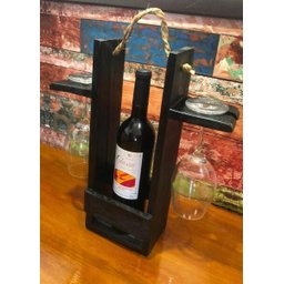Kit Bar de Parede com LED para 09 Garrafas. Suporte de Vinho Mesa - Chimera - Chimera Concept - 5