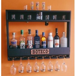 Kit Bar de Parede com LED para 09 Garrafas. Suporte de Vinho Mesa - Chimera - Chimera Concept - 4