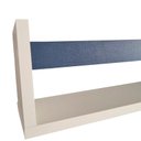 Ver imagem 3 de Kit 3 Prateleira para Livros 50cm Branco Trava Azul