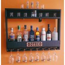 Ver imagem 2 de Bar de Parede Boteco “Chimera Concepts” para 09 Garrafas - Preto com LED Azul