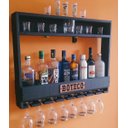 Ver imagem 3 de Bar de Parede Boteco “Chimera Concepts” para 09 Garrafas - Preto com LED Azul