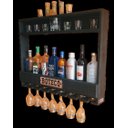 Ver imagem 1 de Bar de Parede Boteco “Chimera Concepts” para 09 Garrafas - Preto com LED Azul