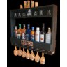 Bar de Parede Boteco “Chimera Concepts” para 09 Garrafas - Preto com LED Azul - 1