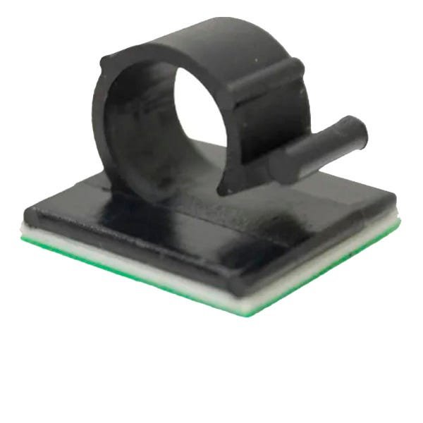 Clip Base Fixadora Abraçadeira Autoadesivo 3mm - 50pçs Preta