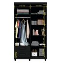 Ver imagem 4 de Guarda-Roupa Canadá 4 Portas Preto Fosco