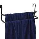 Ver imagem 1 de Porta Toalhas Toalheiro Duplo Preto Plus Para Box 60cm