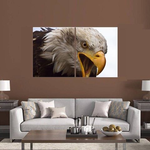 Quadro Decorativo Mosaico Sala Águia Animal 60x90cm