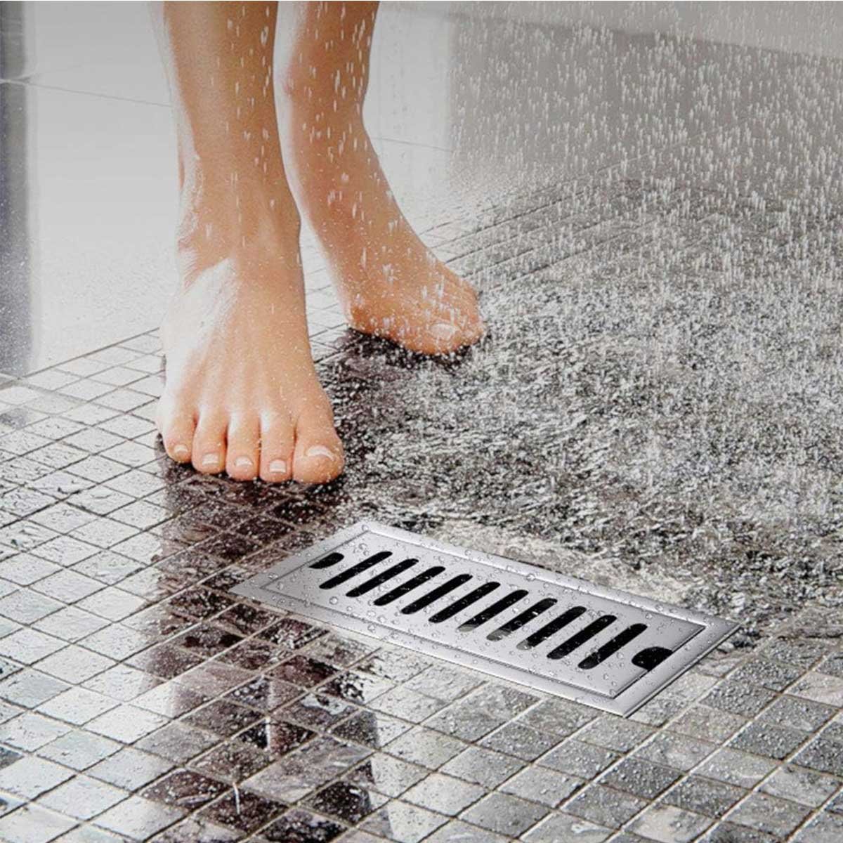 Ralo Linear 30cm Aço Inox Banheiro Lavabo Area Externa Quintal Piscina Anti Odor Anti Inseto Resiste - 3