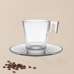 Jogo 10 Xícaras de Café de Vidro com Pires Transparente em Casa Tem 80ml - 2