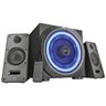 Subwoofer 2.1 60W Rms Em Madeira Som Potente LED Pulsante Controle sem Fio Trust Gxt 688 Torro - 1