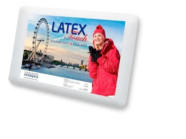 Travesseiro Medio Latex 40x60x14cm Antialergico Touch england - 3