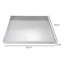 Ver imagem 3 de Tabuleiro Assadeira Forma Industrial Padaria Inox Lisa 35x35