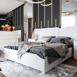 Base de Cama Box Casal Mônaco Branco - Tcil Móveis - 4