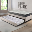 Ver imagem 1 de Bicama Box Solteiro Linho 88x188x28 Cm com Colchão Adapto Molas Ensacadas e Colchão Auxiliar