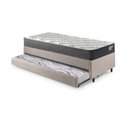 Ver imagem 7 de Bicama Box Solteiro Linho 88x188x28 Cm com Colchão Adapto Molas Ensacadas e Colchão Auxiliar
