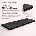 Ver imagem 5 de Prateleira Preta Avulsa Madeira Parede Decoracao Suspensa Nicho Cozinha Quarto Banheiro Organizadora