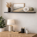 Ver imagem 6 de Prateleira Preta Avulsa Madeira Parede Decoracao Suspensa Nicho Cozinha Quarto Banheiro Organizadora