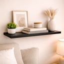 Ver imagem 1 de Prateleira Preta Avulsa Madeira Parede Decoracao Suspensa Nicho Cozinha Quarto Banheiro Organizadora