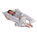Ver imagem 1 de Travesseiro De Corpo Gestante Conforto E Proteção Estampado Nuvem Rosa 1,30 Metros