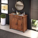 Ver imagem 2 de Balcão Sala de Estar com Cerâmica Vintage Alabama 02 Portas W02 Madeira Maciça Imbuia - Lyam