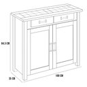 Ver imagem 4 de Balcão Sala de Estar com Cerâmica Vintage Alabama 02 Portas W02 Madeira Maciça Imbuia - Lyam