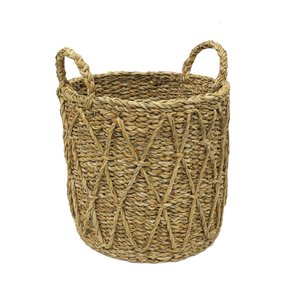 Cesto de Seagrass Trançado com Alça Reforçada