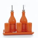 Ver imagem 6 de Galheteiro Gourmet 6 Peças em Cerâmica Elegância e Organização para Sua Mesa Posta,bandeja e Bico do