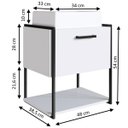 Ver imagem 4 de Gabinete Suspenso para Banheiro com Cuba Inclusa e Porta Branco com Preto