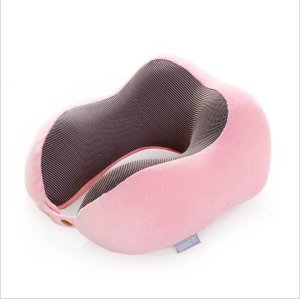 Travesseiro De Pescoço Ergonômico Em Pu Rosa