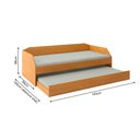 Ver imagem 2 de Bicama Solteiro Duo com Cama Auxiliar em Mdf Premium Nature com 2 Colchões