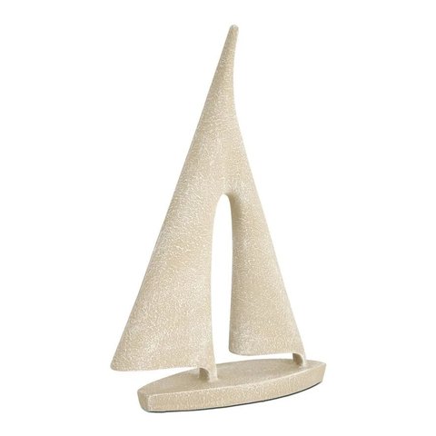 Escultura Decorativa Barco em Poliresina 28cm 17289 Mart