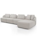 Ver imagem 4 de Sofá 5 Lugares com Chaise Direito Sala Living 328cm Arlo F04 Linho Cru Tc-14031 - Lyam Decor