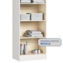 Ver imagem 5 de Guarda-Roupa Modulado 2 Portas com Prateleiras Infinity Branco/Blush