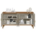 Ver imagem 5 de Buffet Aparador 160cm 4 Portas Pé Madeira Ozzy Canela/off L06 - Mpozenato