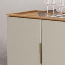 Ver imagem 6 de Buffet Aparador 160cm 4 Portas Pé Madeira Ozzy Canela/off L06 - Mpozenato