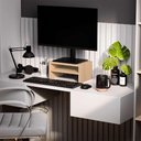 Ver imagem 2 de Base Suporte para Monitor Apoio de Mesa Madeira Carvalho