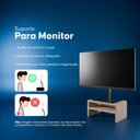 Ver imagem 3 de Base Suporte para Monitor Apoio de Mesa Madeira Carvalho