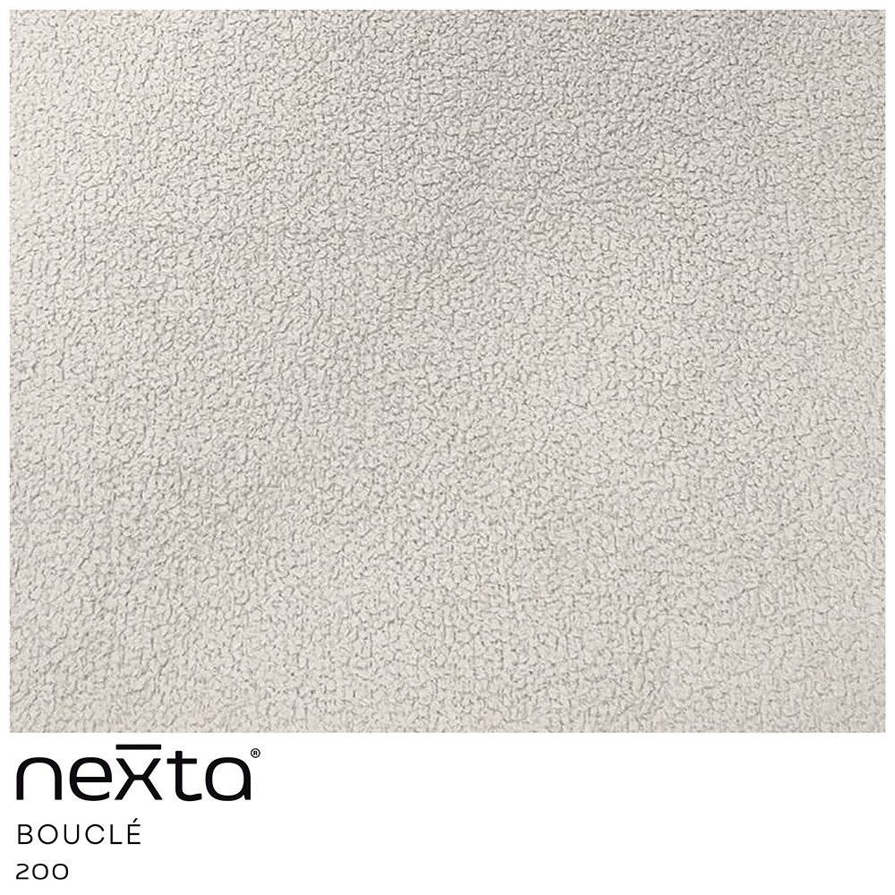 Sofá Curvo 03 Lugares 180cm Braço Direito Eron Bouclê Off White - Nexta Casa - 5