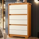 Ver imagem 7 de Cômoda para Quarto 6 Gavetas Mdp Duo Cinamomo/off White