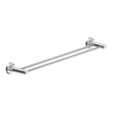 Ver imagem 1 de Toalheiro Duplo para Banheiro Escovado Atenas Grego Metal 65cm