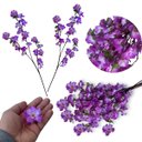 Ver imagem 3 de 15 Ramos de Cerejeira Artificial Lilás Decoração Charmosa e Delicada